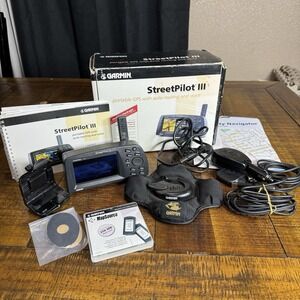 Garmin StreetPilot III Deluxe Package 256MB  Portable Color GPS Map Drive Tested